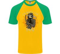 I'M Here per Te Grim Reaper Teschio Diavolo Uomo S/S Baseball T-Shirt