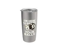 Im Here To Break Your Balls Biliardo Biliardo Bar Sport Gioco Bicchiere termico in acciaio inox doppia parete