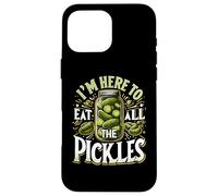Im Here to Eat all the Pickles Shirt Cetriolo Pickle Jar Custodia per iPhone 16 Pro Max