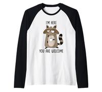 I'm Here You Are Welcome Maglia con Maniche Raglan