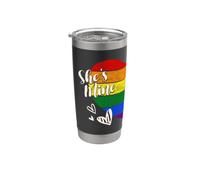 I'm Hers & She's Mine LGBTQ+ Coppia Pride Set Bicchiere termico in acciaio inox doppia parete