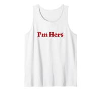 I'm Hers She's Mine Y2k Trendy LGBT Lesbian Couples Matching Canotta
