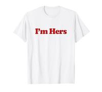 I'm Hers She's Mine Y2k Trendy LGBT Lesbian Couples Matching Maglietta