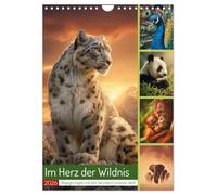Im Herz der Wildnis (Wandkalender 2026 DIN A4 hoch), CALVENDO Monatskalender: Von den eisigen Weiten der Arktis bis zu den glühenden Savannen Afrikas, ... Schönheit, Kraft und Sanftmut verzaubert.