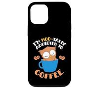 Im Hoo Tally Addicted To Coffee - Tazza con gufo Custodia per iPhone 12/12 Pro