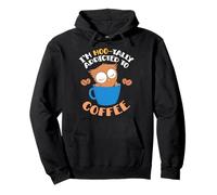 Im Hoo Tally Addicted To Coffee - Tazza con Gufo Felpa con Cappuccio