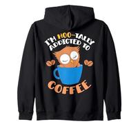 Im Hoo Tally Addicted To Coffee - Tazza con Gufo Felpa con Cappuccio