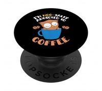Im Hoo Tally Addicted To Coffee - Tazza con gufo PopSockets PopGrip Adesivo