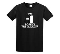 I'm #I So Why Try Harder Men Cotton Blend Shirt Black L