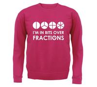 I'M IN Bits Over Fractions - Bambini Felpa/Maglione - Divertente Maths Love Geek