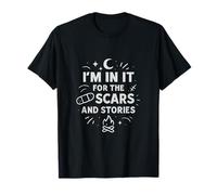 I'm in it for the Scars & Stories Doodle Citazione Maglietta