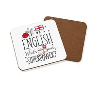 I'M Inglese What's Your Superpower Sottobicchiere - Inghilterra Supereroe Rugby