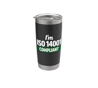 I'm ISO 14001 Compliant - Idea regalo per la gestione ambientale Bicchiere termico in acciaio inox doppia parete