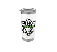 I'm ISO 14001 Compliant - Idea regalo per la gestione ambientale Bicchiere termico in acciaio inox doppia parete