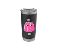 I'm Jelly Grumpy Pink Dessert Divertente gioco di parole scherzo dei cartoni animati Bicchiere termico in acciaio inox doppia parete