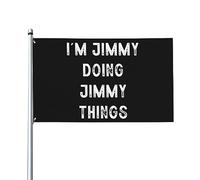 I'M Jimmy Doing Jimmy Things Bandiera decorativa per esterni di alta qualità, 9,1 x 1,5 m, colori vivaci, antivento e resistente all'acqua, ideale per giardino ed eventi.