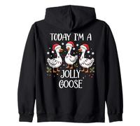 Im Just a Jolly Goose Christmas Silly Festive Goose on Loose Felpa con Cappuccio