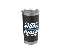 I'm Just Aiden Here Doing Aiden Things Nome divertente Bicchiere termico in acciaio inox doppia parete