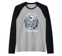 I'm Just ALittle Ray of Pitch Farfalle di Halloween Nere Maglia con Maniche Raglan