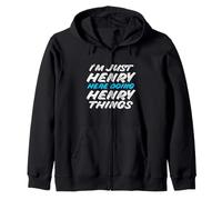 I'm Just Henry Here Doing Henry Things Nome Divertente Felpa con Cappuccio