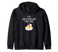 I'm Just Here for Cake Funny Wedding Meme Costume Cakes Felpa con Cappuccio