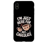 I'm Just Here For Hot Chocolate Funny Cute Cocoa Design Custodia per iPhone XS Max