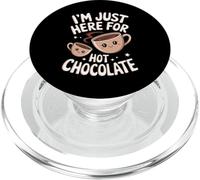I'm Just Here For Hot Chocolate Funny Cute Cocoa Design PopSockets PopGrip per MagSafe