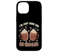 I'm Just Here For Hot Chocolate Marshmallow Cocoa Humor Custodia per iPhone 14