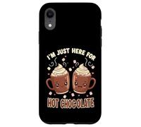 I'm Just Here For Hot Chocolate Marshmallow Cocoa Humor Custodia per iPhone XR