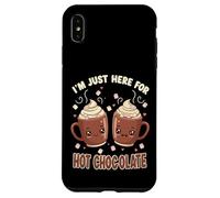 I'm Just Here For Hot Chocolate Marshmallow Cocoa Humor Custodia per iPhone XS Max