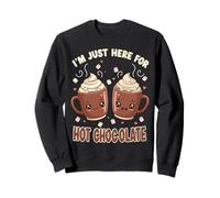 I'm Just Here For Hot Chocolate Marshmallow Cocoa Humor Felpa