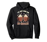 I'm Just Here For Hot Chocolate Marshmallow Cocoa Humor Felpa con Cappuccio