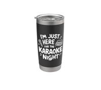 I'm Just Here for Karaoke Night Singing Party Music Machine Bicchiere termico in acciaio inox doppia parete