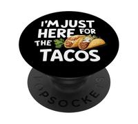 I'm Just Here for Tacos Funny Fiesta Style Mexican Food Tacos PopSockets PopGrip Adesivo