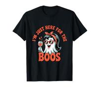 I'm Just Here for The Boos Halloween Women Ghost Cute Funny Maglietta