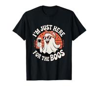 I'm Just Here for The Boos Halloween Women Ghost Cute Funny Maglietta