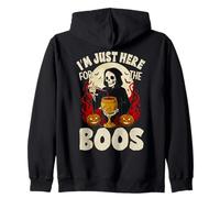 I'm Just Here for The Boos Skeleton Funny Halloween Felpa con Cappuccio