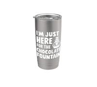 I'm Just Here for the Chocolate Fountain Dessert Dip Buffet Bicchiere termico in acciaio inox doppia parete