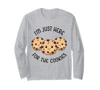 I'm Just Here for The Cookies Carino Kawaii Cookie Love Sweets Maglia a Manica