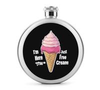 Im Just Here for The Free Ice Cream Flask per liquore Bottiglia di vino portatile Carino fondine in acciaio inox fiaschette