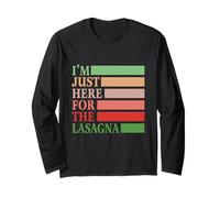 I'm Just Here for The Lasagna Vintage Funny Italian Food Maglia a Manica