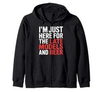 I'm Just Here for The Late Models And Beer |- Felpa con Cappuccio