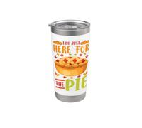Im Just Here For The Pie Divertente cena del Ringraziamento Turchia Bicchiere termico in acciaio inox doppia parete