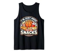 I'm Just Here for The Snacks Basket Fan Match Day Divertente Canotta