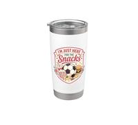I'm Just Here For The Snacks Calcio Fan Donna Ragazza Bicchiere termico in acciaio inox doppia parete