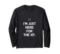 I'm Just Here for The XP Pixel Gamer Humor Design Maglia a Manica