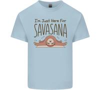 Im Just Here per The Savasana Divertente Yoga T-Shirt Ragazzi Ragazze