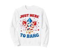 I'm Just Here To Bang Funny Fuochi d'artificio con Bandiera Americana del 4 luglio Felpa