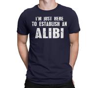 I'm Just Here to Establish an Alibi Funny Christmas T-Shirt Grafica unica #MC