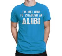 I'm Just Here to Establish an Alibi Funny Christmas T-Shirt Grafica unica #MC
